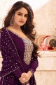 Wine purple Georgette Eid Pakistani Suit