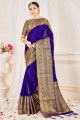 Admirable Blue Silk South Indian Saree