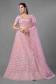 Splendid Pink Soft net Lehenga Choli