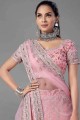 Elegant Pink Soft net Lehenga Choli