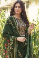 Green Cotton Palazzo Suit