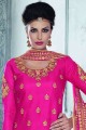 Pink Tussar silk Sharara Suit