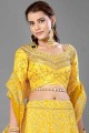 Enticing Yellow Art silk Lehenga Choli