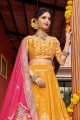 Banarasi raw silk Party Lehenga Choli in Yellow