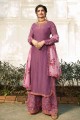 Levender purple Georgette Eid Palazzo Suit