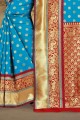 Firozi  Handloom silk  Banarasi Saree