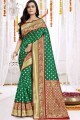Green Handloom silk  Banarasi Saree