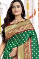 Green Handloom silk  Banarasi Saree