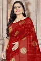 Lovely Red Cotton Saree