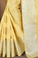 Yellow Banarasi raw silk  Banarasi Saree