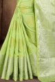 Elegant Green Banarasi raw silk Banarasi Saree