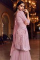 Latest Baby pink Silk Sharara Suit