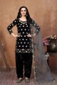 Gorgeous Black Velvet Patiala Suit