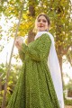 Green Cotton Gown Dress
