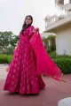 Pink Rayon Gown Dress