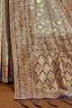 Sassy Grey raw silk Banarasi Saree