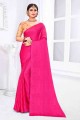 Fascinating Pink Silk Saree