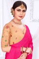 Fascinating Pink Silk Saree