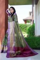 Fashionable Green Silk Saree