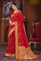 Exquisite Red Banarasi raw silk Banarasi Saree