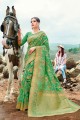 Gracefull Green Banarasi raw silk Banarasi Saree