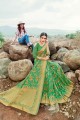 Gracefull Green Banarasi raw silk Banarasi Saree