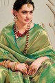 Admirable Green Banarasi raw silk Banarasi Saree