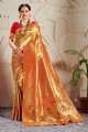 Indian Ethnic Red Banarasi raw silk Banarasi Saree