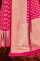 Pink Art silk  South Indian Saree