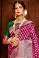 Purple Art silk  South Indian Saree