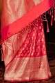 Charming Tamato red Art silk South Indian Saree