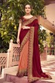 Elegant Maroon Silk Indian Saree