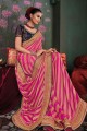 Art silk Saree in Pink