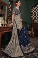 Fascinating Embroidered Saree in Grey