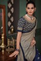 Fascinating Embroidered Saree in Grey