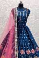 Appealing Satin and silk Lehenga Choli in Blue