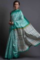 Traditional Sky blue Silk Saree