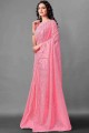 Latest Ethnic Georgette Saree in Pink