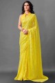 Georgette Saree in Yellow