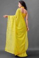 Georgette Saree in Yellow