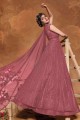 Embroidered Anarkali Suit in Burgundy