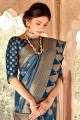 Beautiful Banarasi raw silk Banarasi Saree in Blue