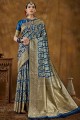 Contemporary Weaving Banarasi Saree in Blue