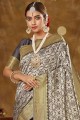 Elegant Weaving Banarasi Saree in Off white