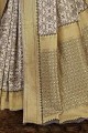 Elegant Weaving Banarasi Saree in Off white