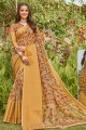 Linen Saree in Golden