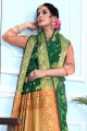 Stylish Zari Banarasi Saree in Green