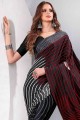 Latest Ethnic Printed Saree in Black