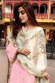 Faux georgette Salwar Kameez in Baby pink