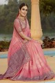 Indian Ethnic Silk Saree in Pink
